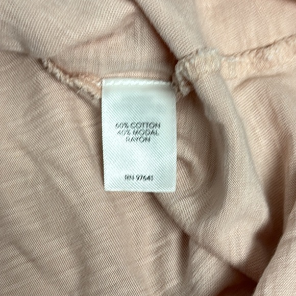 J Jill Pure Jill asymmetric button tunic pink XL cotton modal rayon 3/4 sleeve - Picture 6 of 9